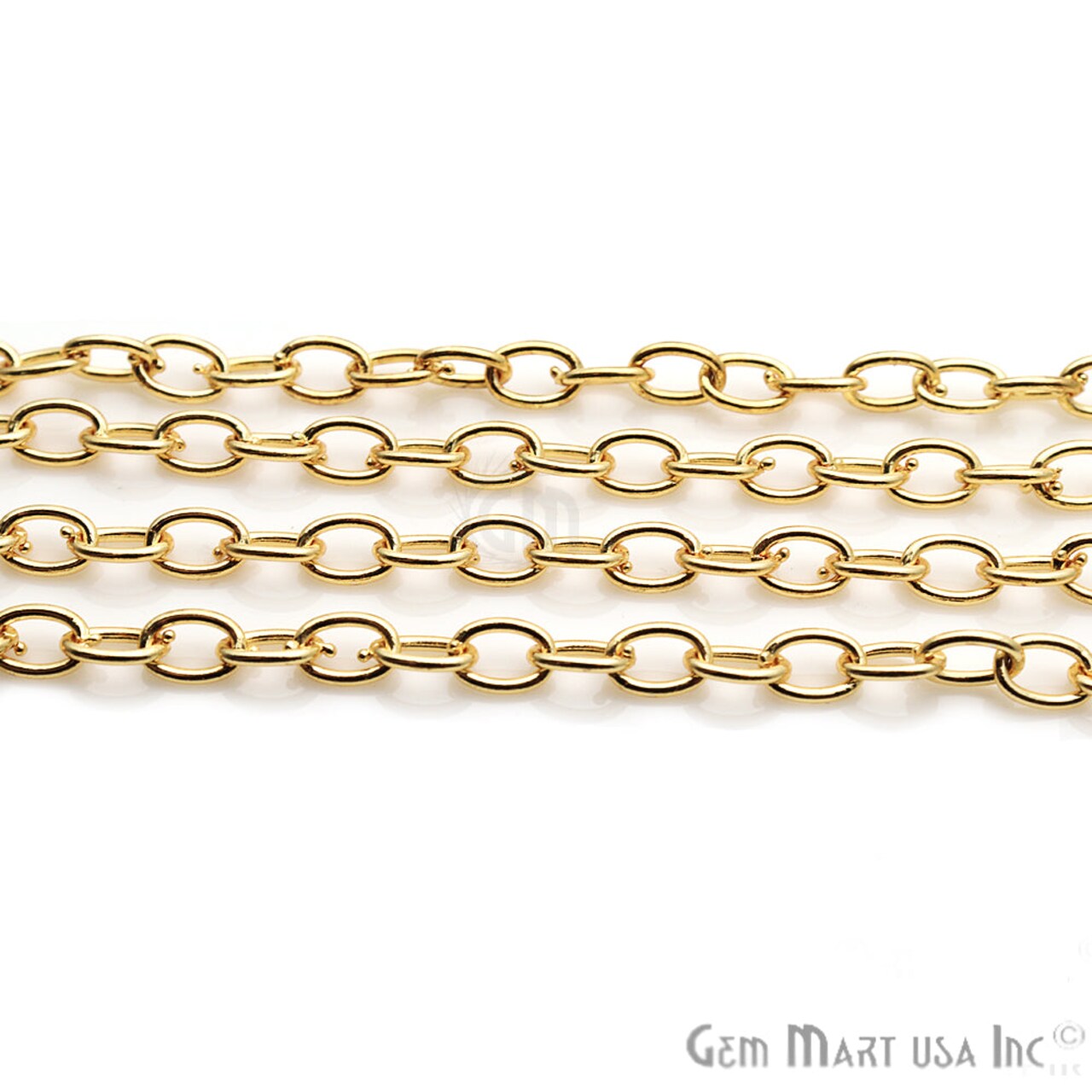 Gold Finding Chain, Gold Plated Jewelry Making Chain, DIY Necklace Chain, Assorted Styles, 1 foot, GemMartUSA (GP)